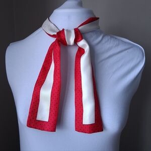 scarf 100% silk Polka Dot Skinny Oscar de la Renta For Accessory Street